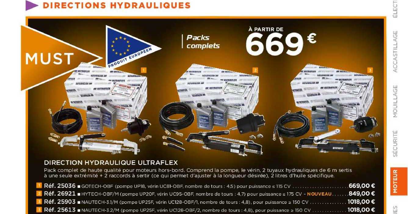 direction hydraulique ultraflex