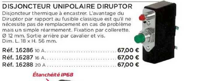 disjoncteur unipolaire diruptor