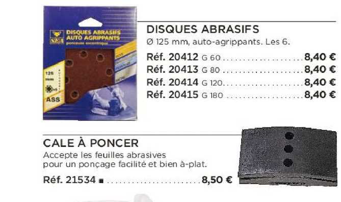 disques abrasifs cale à poncer