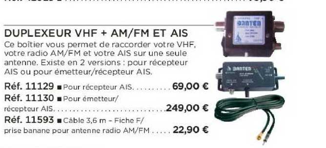 duplexeur vhf + am fm et ais