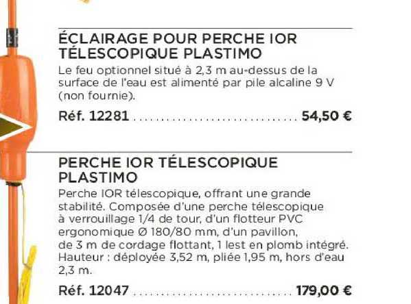 éclairage pour perche ior télescopique plastimo perche ior télescopique plastimo