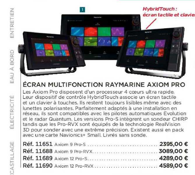 écran multifonction raymarine axiom pro
