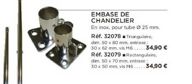 embase de chandelier