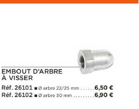 embout d'arbre à visser