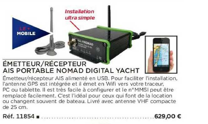 émetteur récepteur ais portable nomad digital yacht