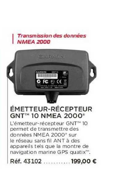 émetteur-récepteur gnt 10 nmea 2000