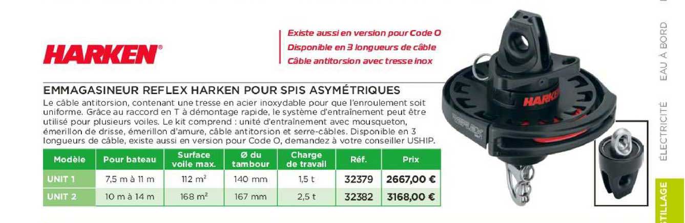 Emmagasineur Reflex Harken Pour Spis Asymétriques