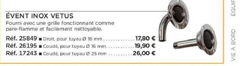 évent inox vetus
