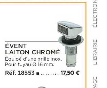 évent laiton chromé