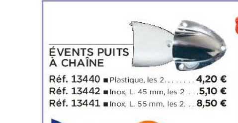 évents puits à chaîne
