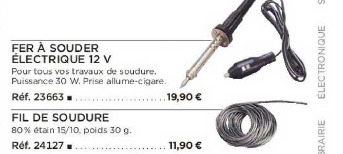 fer à souder électrique 12 v fil de soudure