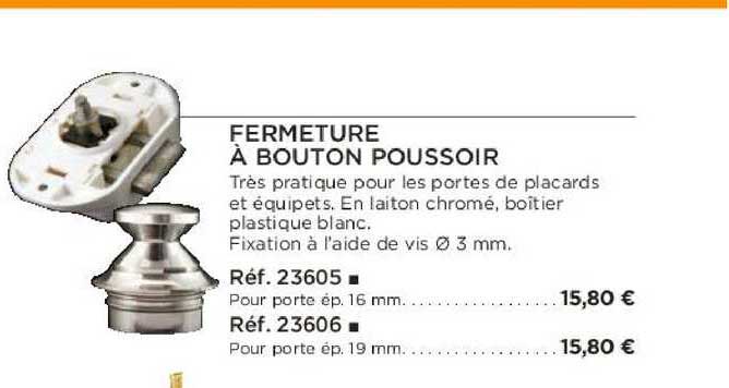 fermeture à bouton poussoir