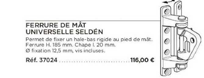 ferrure de mât universelle seldén