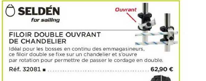 filoir double ouvrant de chandelier seldén