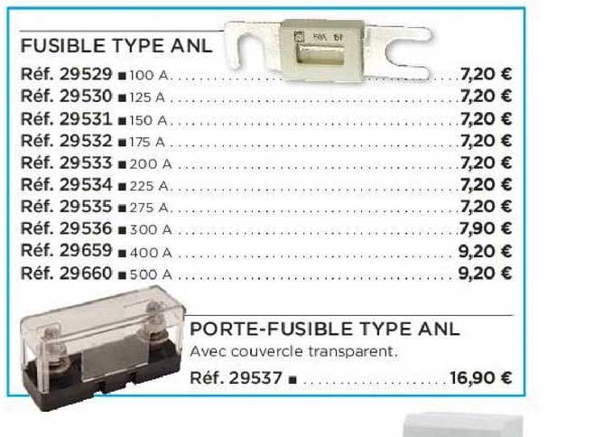 fusible type anl porte-fusible type anl