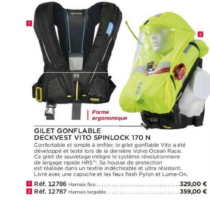 gilet gonflable deckvest vito spinlock 170 n
