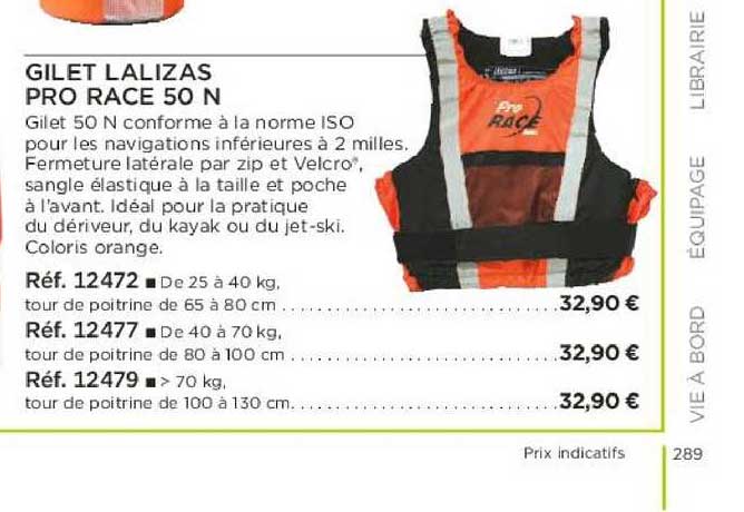 gilet lalizas pro race 50 n
