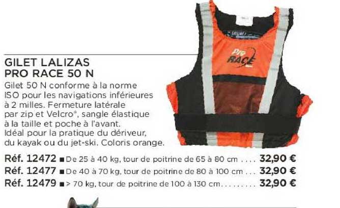 gilet lalizas pro race 50 n
