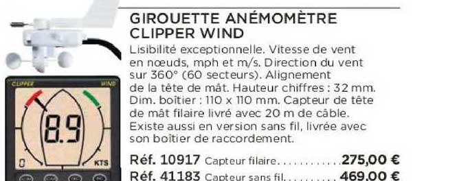 girouette anémomètre clipper wind