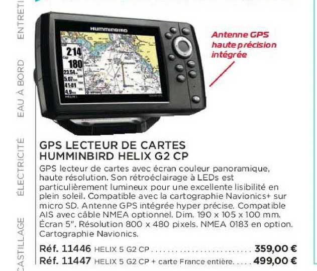 Gps Lecteur De Cartes Humminbird Helix G2 Cp