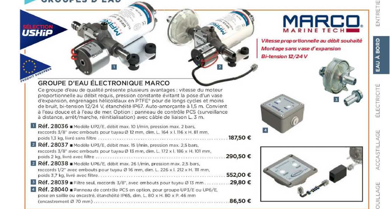 groupe d'eau électronique marco