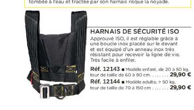 harnais de sécurité iso