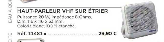 haut-parleur vhf sur étrier
