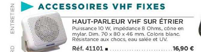 haut-parleur vhf sur étrier
