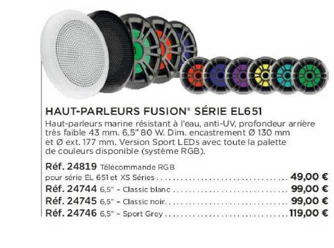 haut-parleurs fusion série el651