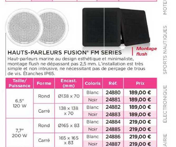 hauts-parleurs fusion fm series