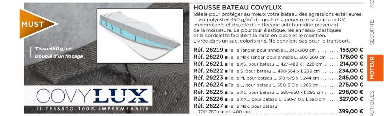 housse bateau covylux