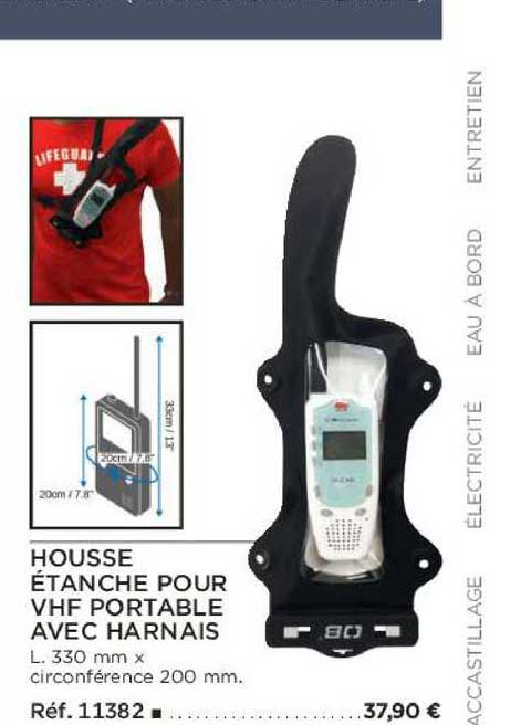 housse étanche pour vhf portable avec harnais