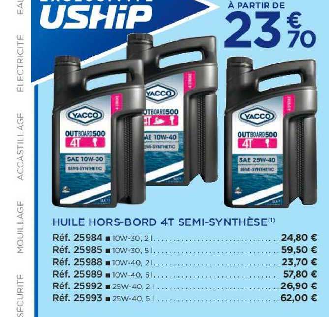 huile hors-bord 4t semy-synthèse