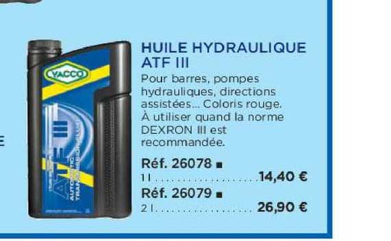 huile hydraulique atf iii