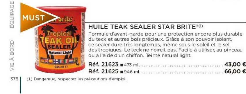 huile teak sealer star brite