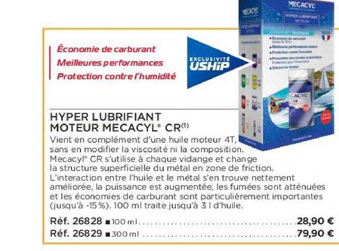 hyper lubrifiant moteur mecacyl cr
