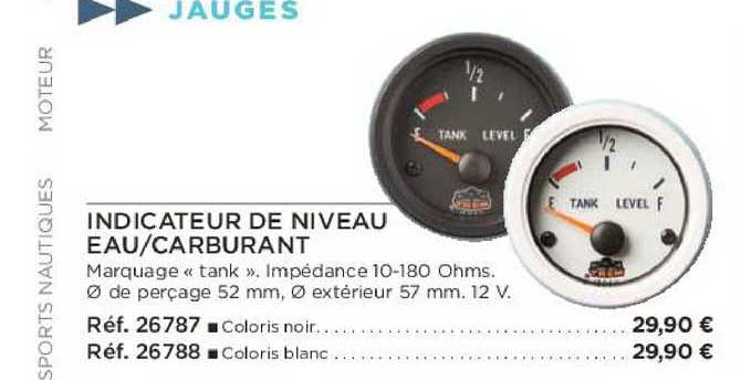 indicateur de niveau eau-carburant