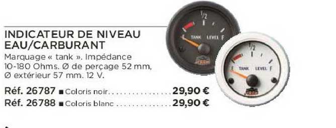 indicateur de niveau eau carburant