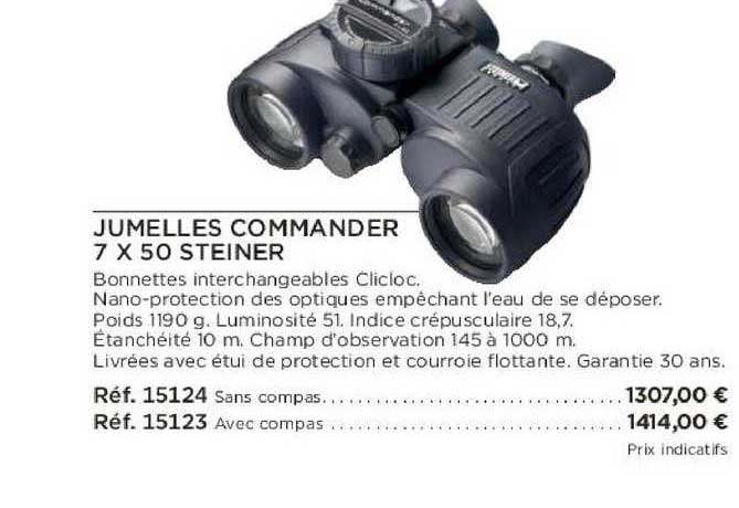 jumelles commander 7 x 50 steiner