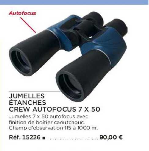 jumelles étanches crew autofocus 7 x 50