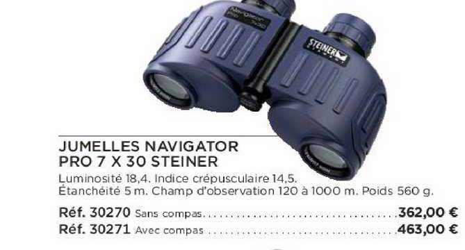 jumelles navigator pro 7 x 30 steiner