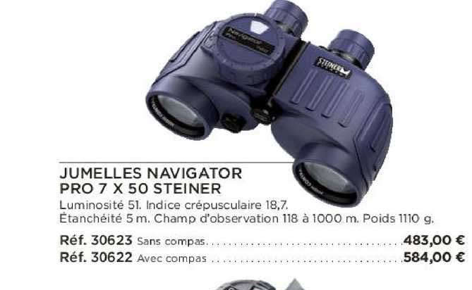 jumelles navigator pro 7 x 50 steiner