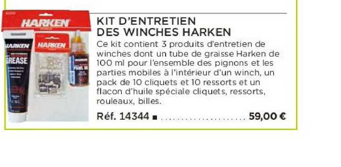 kit d'entretien des winches harken