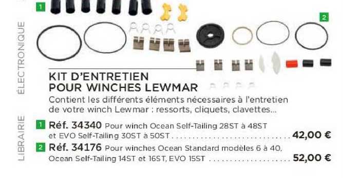 kit d'entretien pour winches lewmar