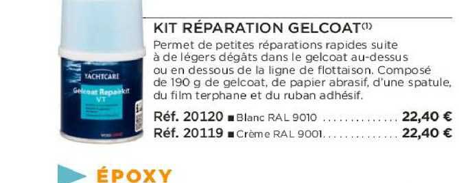 kit réparation gelcoat