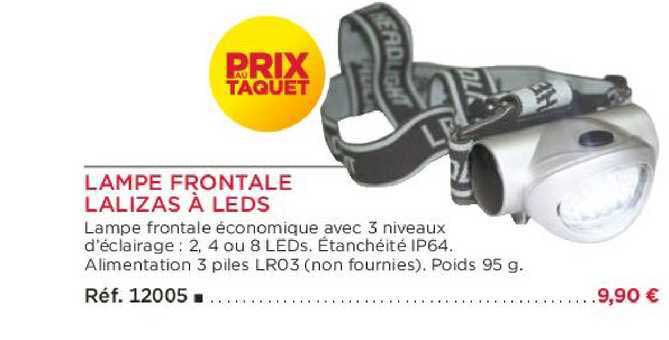 lampe frontale lalizas à leds