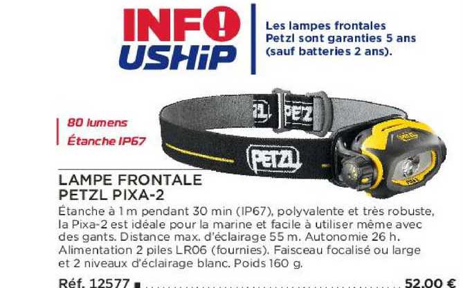 lampe frontale petzl pioxa-2