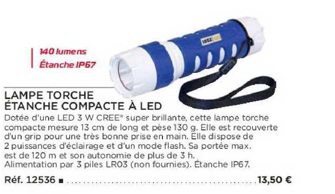 Lampe Torche étanche Compacte à Led
