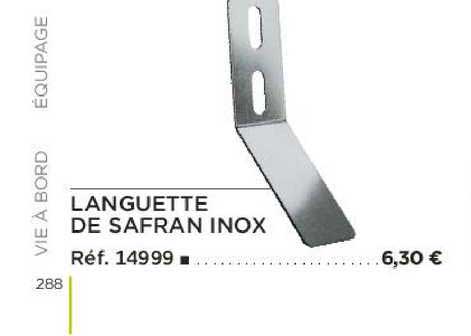 languette de safran inox