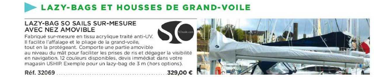 lazy-bag so sails sur-mesure avec nez amovible